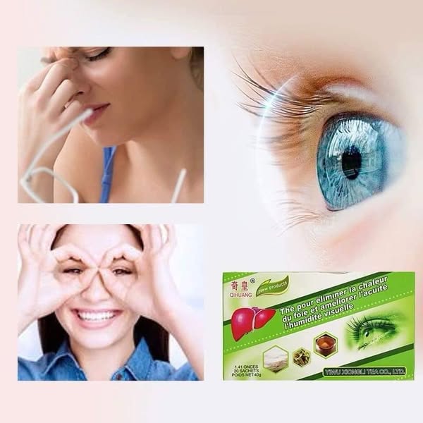 Thé Détox Foie & Vision – Qihuang® | Vision plus claire, énergie plus stable