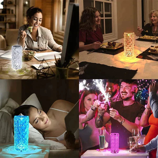 LAMPE LED TACTILE EN CRISTAL