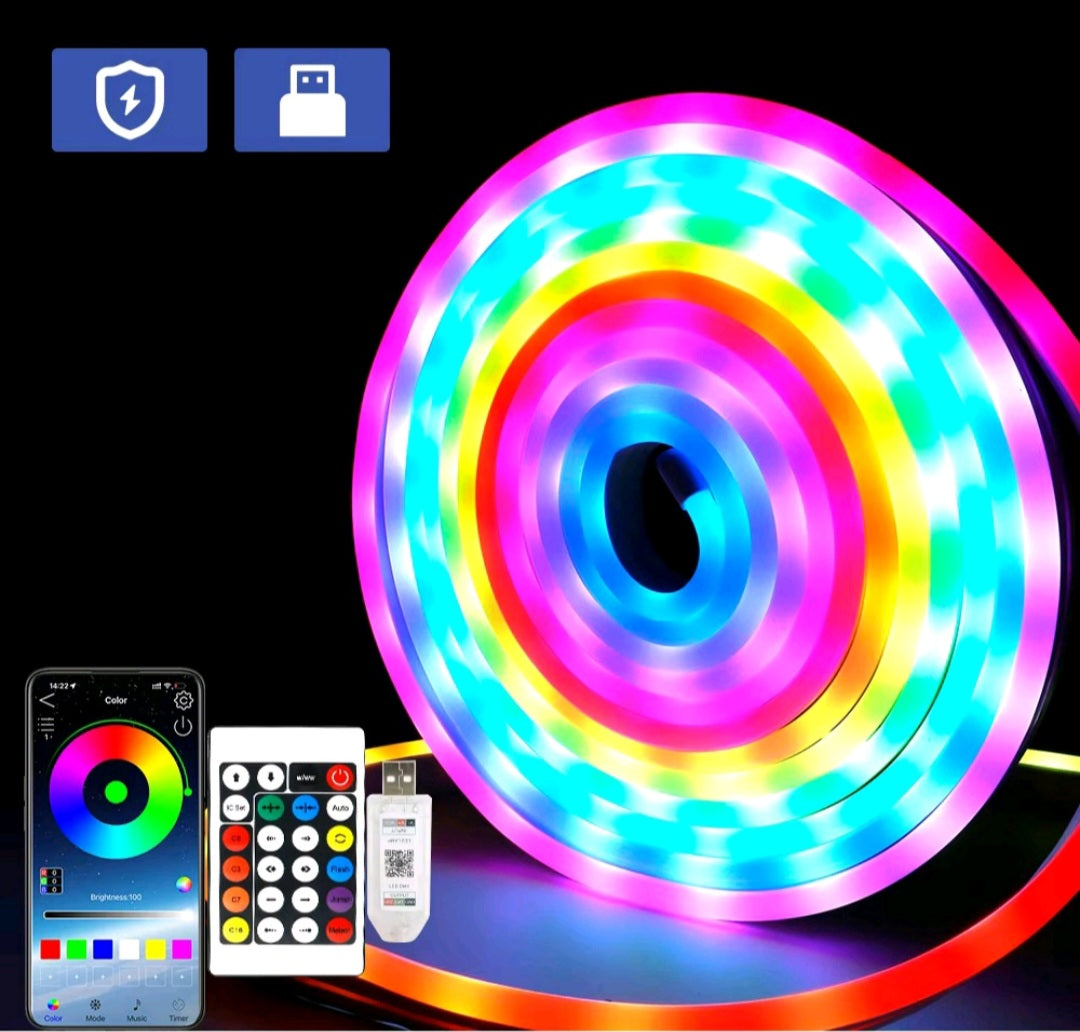 Bande LED RGB Intelligente – Contrôle App & Télécommande | Ambiance Gaming, Maison & Décoration