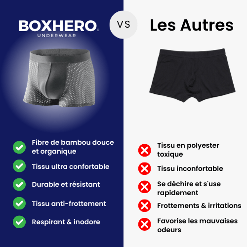 BoxHero™ - Boxer en Fibre de Bambou Ultra-Confort (3 pièces + 1 gratuit)