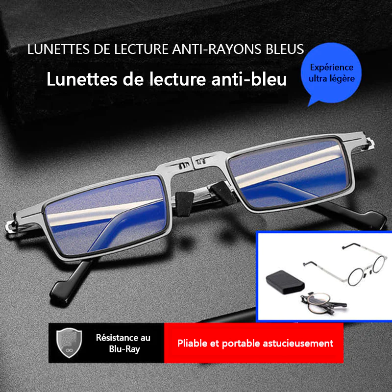 Lunettes de lecture pliantes anti-bleues